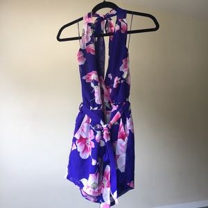 Purple and Pink Halter Romper